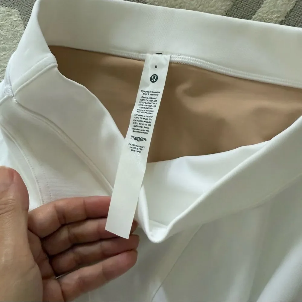 Lululemon Wunder Train Aerobic High-Rise Tight 25 Twill White 6 NWOT